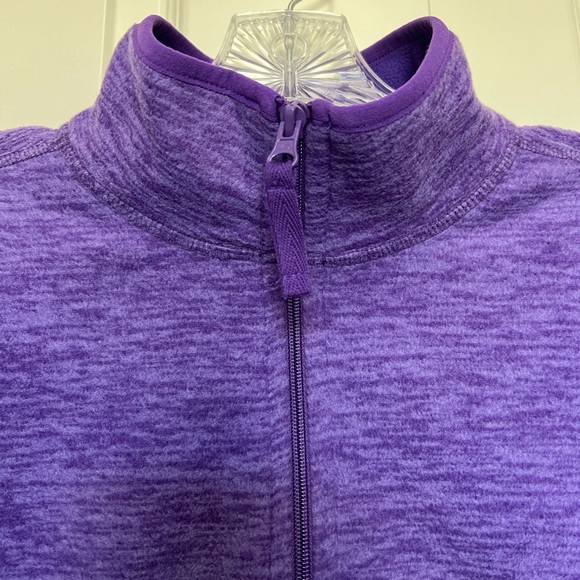 Made for Life Purple Marled Fleece Quarter Zip Long Sleeve Jacket Pullover M - Picture 9 of 13